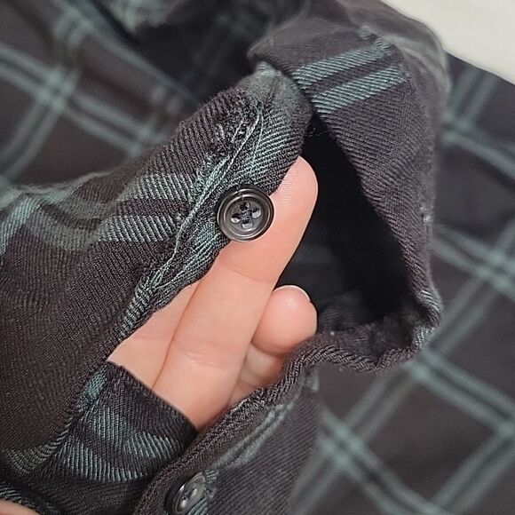 Madewell Palma Plaid Green Crossover Wrap Blouse - Picture 6 of 7